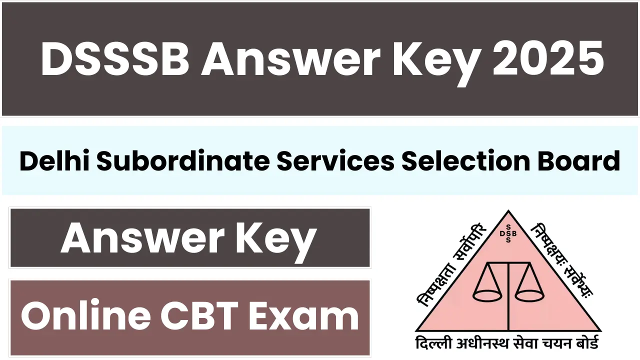 DSSSB Answer Key 2025