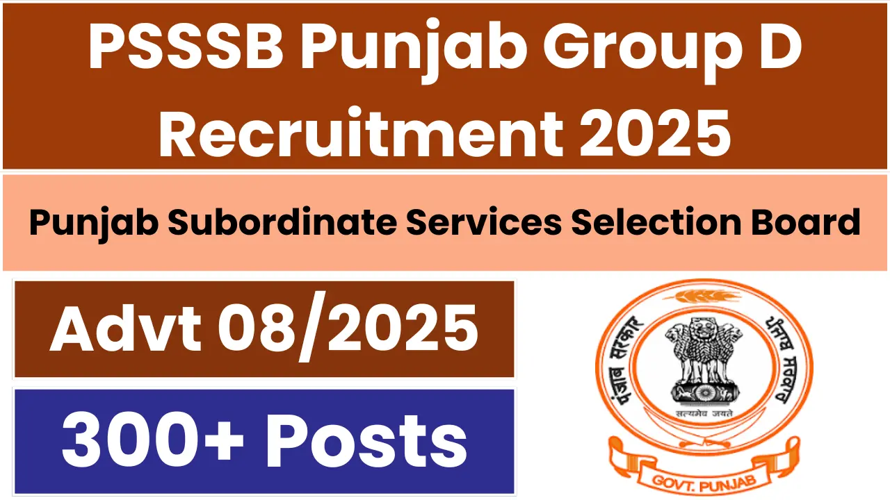 PSSSB Punjab Group D Recruitment 2025