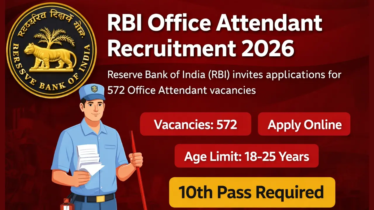 RBI Office Attendant Recruitment 2026