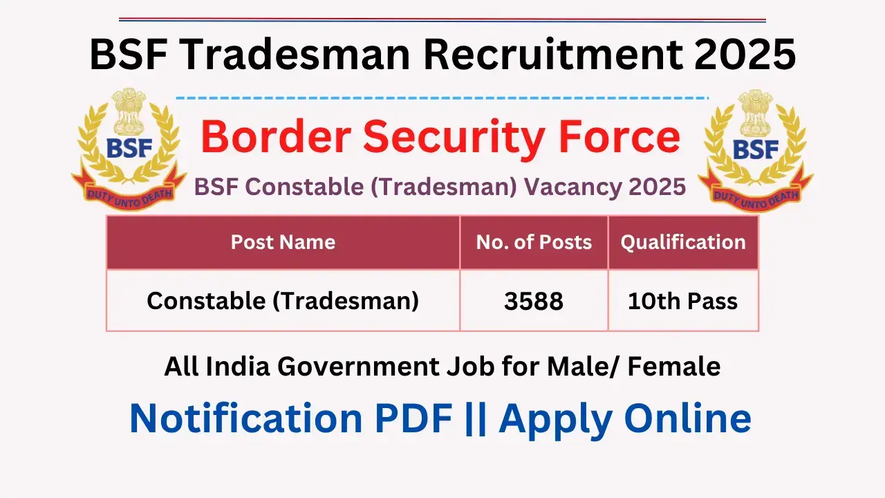 Bsf Tradesman Recruitment