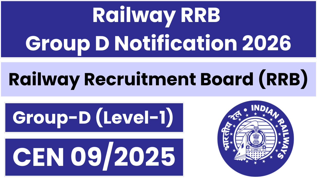 Railway Rrb Group D Cen 09 2025 Notification Railway Rrb Group D Cen 09 2025 Notification