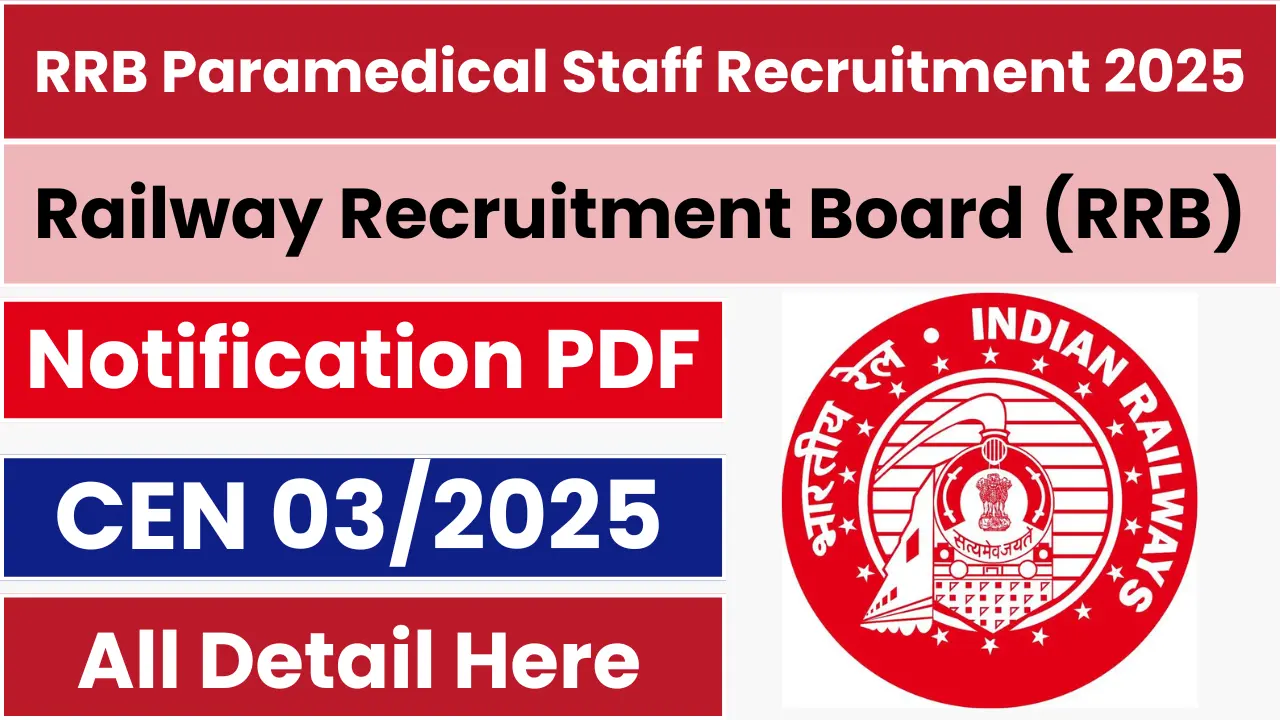 Rrb Paramedical Staff Recruitment Cen 03 2025