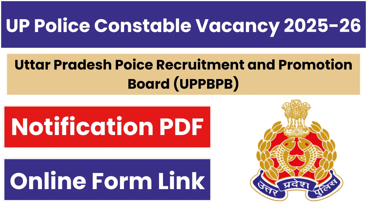 Up Police Constable Vacancy 2025 Notification